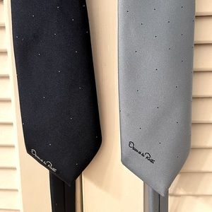 Pair of Oscar de la Renta ties